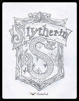 Slytherin Crest Motif Founded Salazar sketch template