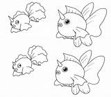 Goldeen Pokemon Seaking Lineart sketch template