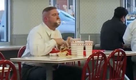 Guy Eats In N Out Like A Crazy Person