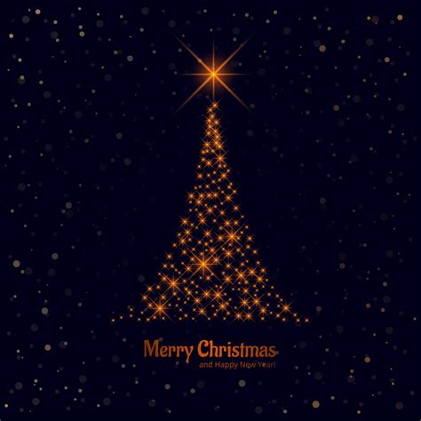 merry christmas beautiful shiny tree background vector  vector art  vecteezy