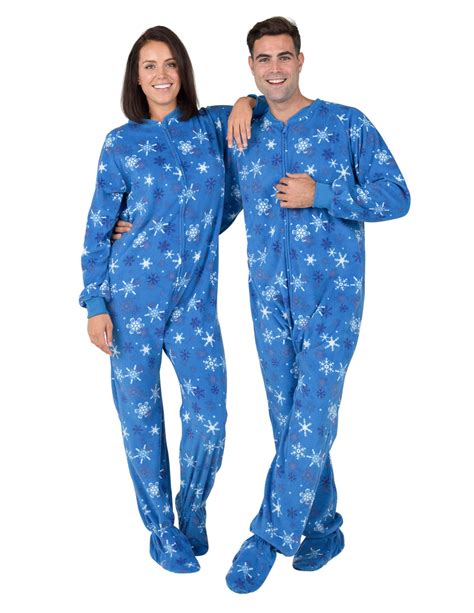 footed pajamas footed pajamas   snow day adult fleece onesie