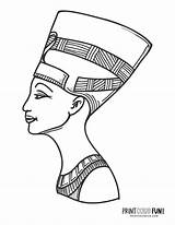 Nefertiti Egyptian Egypt Beetle Scarab Printcolorfun sketch template
