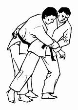Judo Karate Jitsu Prise Kampsport Hugolescargot Jiu Martial Aikido sketch template