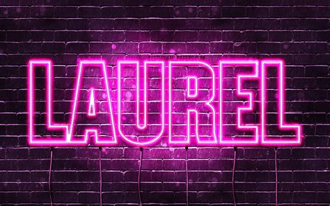 laurel with names female names laurel name purple neon lights