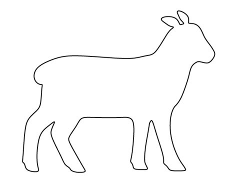 printable lamb template