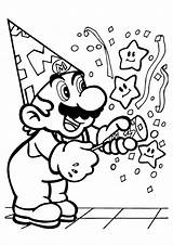 Mario Firework sketch template
