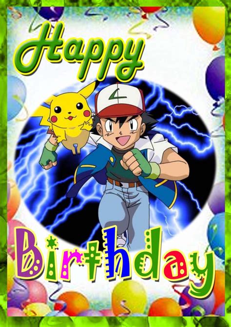 pokemon birthday card printable printable card