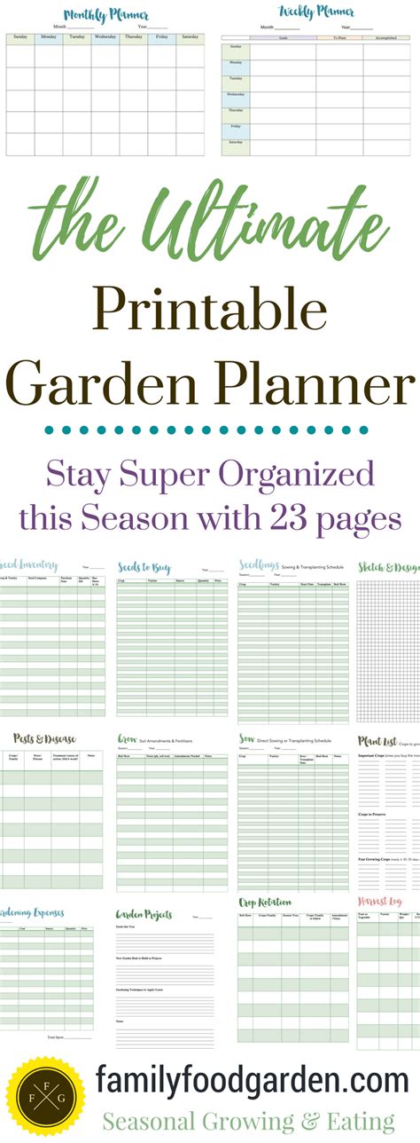 printable garden planner template