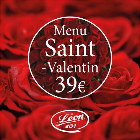 menu saint valentin brasserie chez leon gerpinnes