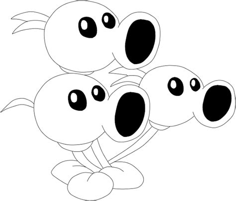 pvz peashooter  coloring pages  coloring pages plants