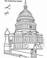 Building Capitol Coloring Pages Places Historic Landmarks Kids Washington Dc Colouring Drawing Patriotic Printable Around Sheets Print Color States United sketch template