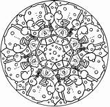Mandala Coloring Winter Pages Mandalas Printable Kids Adults Color Print Snowflake Coloriage Easy Hiver Sheets Simple Drawing Colouring Snowman Colorier sketch template