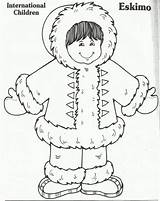 Eskimo Preschool Winter Coloring Craft Template Pages Crafts Drawing January Squish Kids Zuidpool Thema Google Theme Da Noordpool Polar Choose sketch template