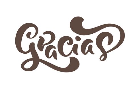 gracias vector text  spanish   lettering calligraphy vector