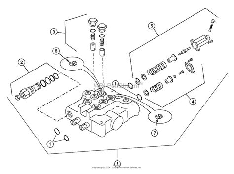 simplicity  loader front  parts diagram  service parts hydraulic valve