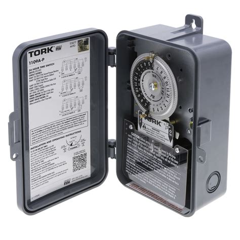 tork  p  hour outdoor mechanical time switch   volts polycarbonate nsi industries