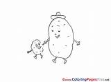 Colouring Potato Sheet Coloring Title sketch template