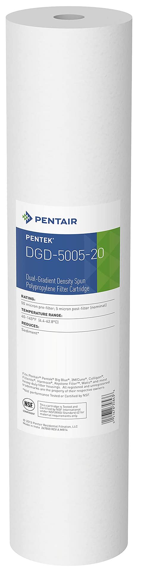 Buy Pentair Pentek Dgd 5005 20 Big Blue Water Filter 20 Inch Whole