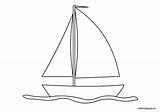 Coloring Sailing Boat Pages Clipart Easy Sail Template Sails Drawings Sketch Templates sketch template