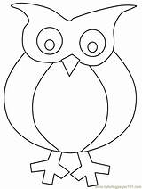 Coloring Owl Pages Kids Color sketch template