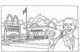 Mcdonalds Coloring Pages Knotts Don Color Logo 1967 Printable Mcdonald Hamburger Educative Paper Sketch Via Newspaper Template sketch template