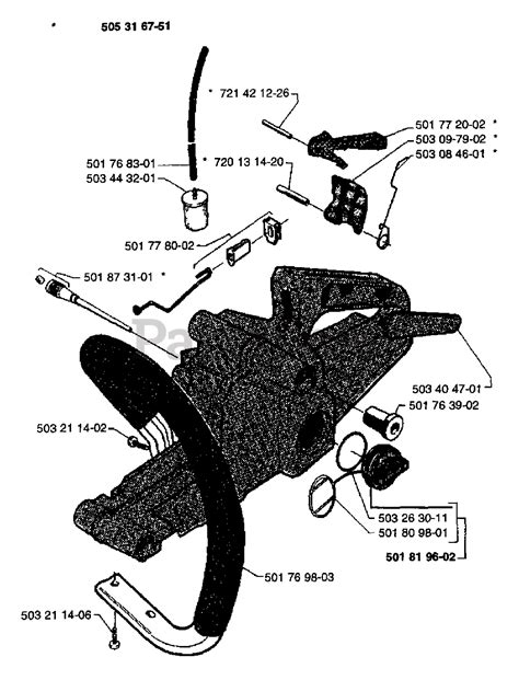 Husqvarna 50 Husqvarna Chainsaw 1988 03 Tank Assembly Parts Lookup