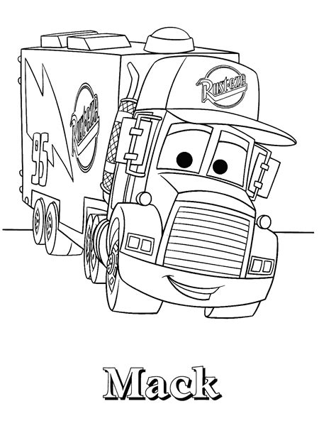 disney cars mack coloring pages freeda qualls coloring pages