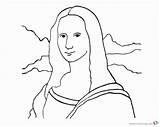 Lisa Mona Coloring Getcolorings Pages Printable Simple Da Color Print sketch template