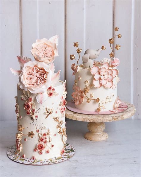 sugar flower wedding cakes    good  eat ruffled
