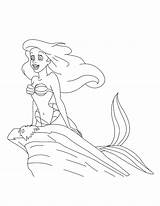 Mermaid Coloring Little Pages Kids Printable sketch template