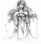Aphrodite Goddess Scifi Kidsplaycolor Sci Medusa sketch template