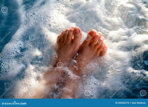 foot spa stock image image  movement pure aqua cool