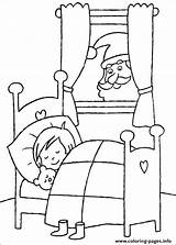 Coloring Pages Christmas Sleep Kids Kid Printable Book Coloriage Info Color sketch template
