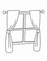 Window Coloring Printable Drawing Objects sketch template