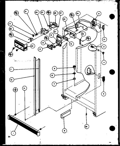 refrigeratorfreezer controls  cabinet parts diagram parts list  model swmbgpwg
