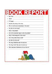 book report form esl worksheet  silvye