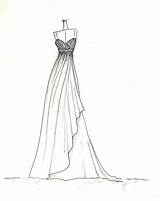 Dress Sketch Sketches Fashion Clothing Wedding Gown Visit Vera Wang Womens sketch template