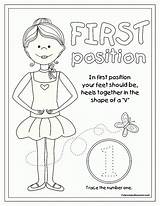 Coloring Ballet Dance Pages Position Kids Printable 1st Positions Ballerina Sheet Color Colouring First Sheets Class Ages Second Teach Feet sketch template