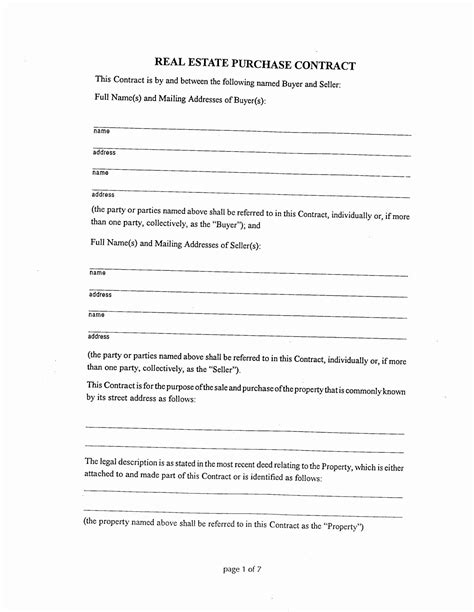 real estate sale contract template inspirational brilliant real estate