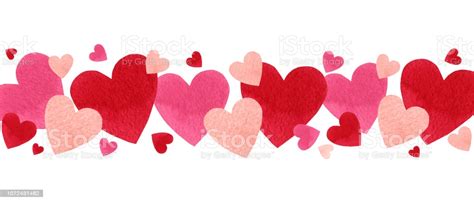 Happy Valentines Day Watercolor Vector Illustration Stock