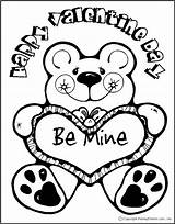 Coloring Pages Valentines Valentine Kids Freekidscrafts Bear Window Pattern Open Click sketch template