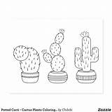 Cactus Potted sketch template