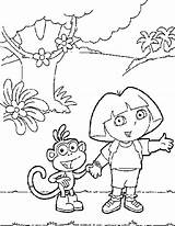 Dora Coloring Mewarnai Dibujos Squirrel Tico sketch template