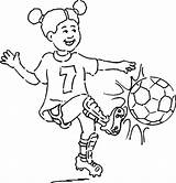 Coloring Pages Soccer Girl Playing Physical Football Goalie Exercise Girls Fussball Printable Ausmalbilder Jogging Ausmalen Color Ball Exercises Fitness Getcolorings sketch template
