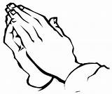 Hands Coloring Praying Prayer Clipart Drawing sketch template