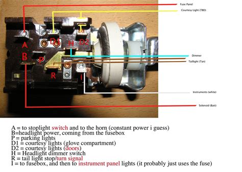 wiring courtesy lights  headlight switch ffcarscom factory  racing discussion forum