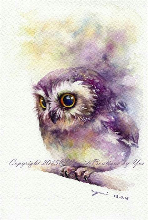 owl    cute owl watercolor colorful art animal art