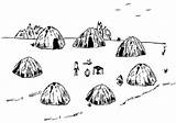Clipart Nomadic Archaic Clipground Camp Base People Paleo Indians sketch template