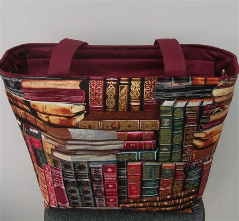 zippered book bag zippered tote medium tote book bag gift etsy uk