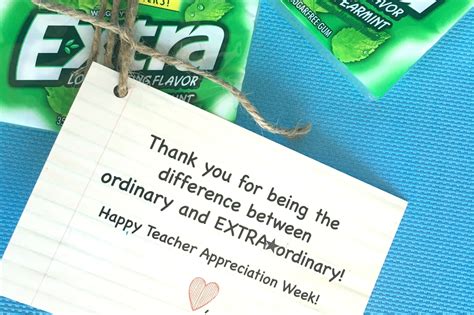 extra gum teacher appreciation week gift printable card brie brie